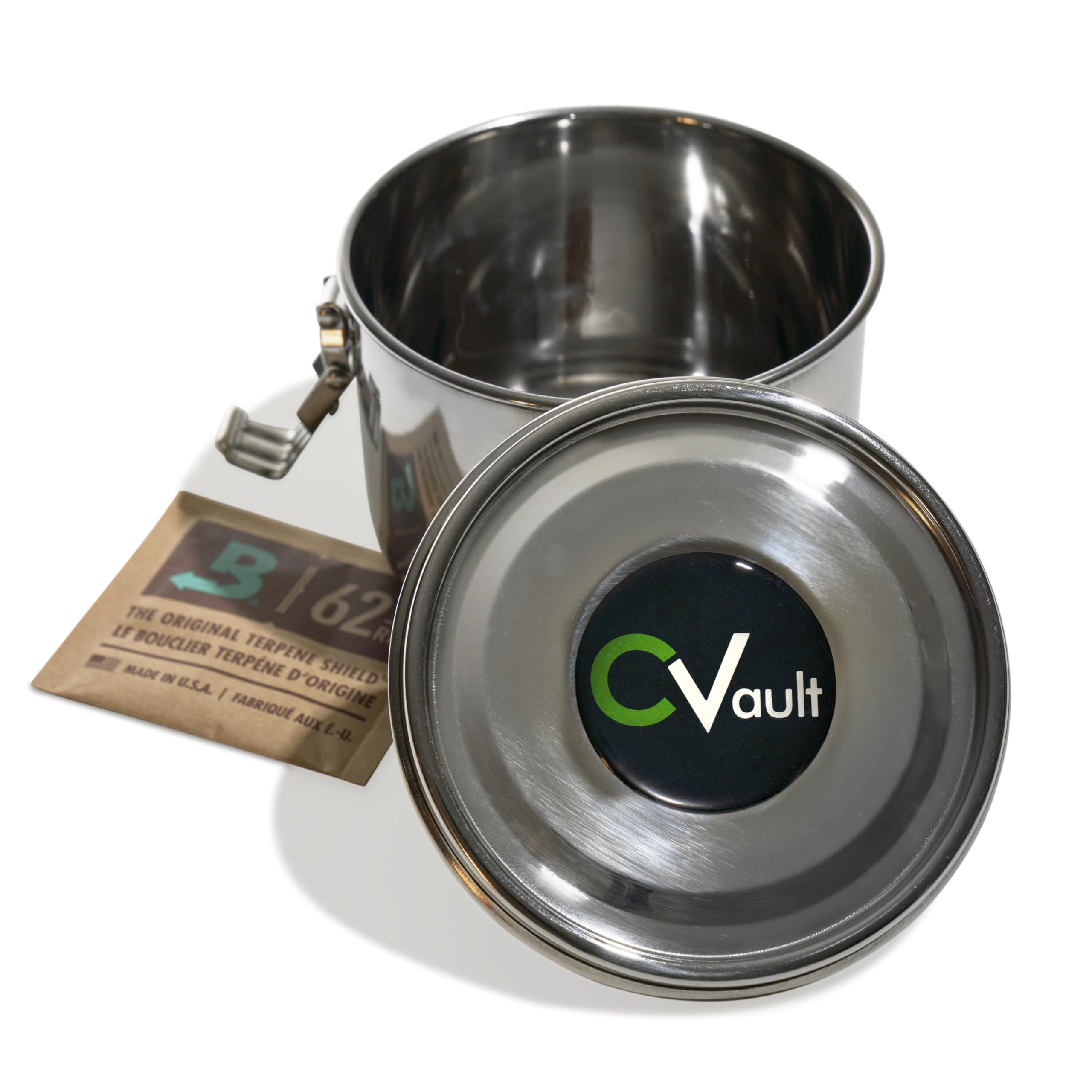 CVAULT light-resistant steel humidor protects contents from light exposure.