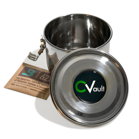 CVAULT light-resistant steel humidor protects contents from light exposure.