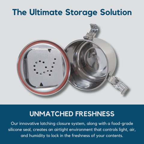 CVAULT lid features space for labeling with a marker for quick contents.
