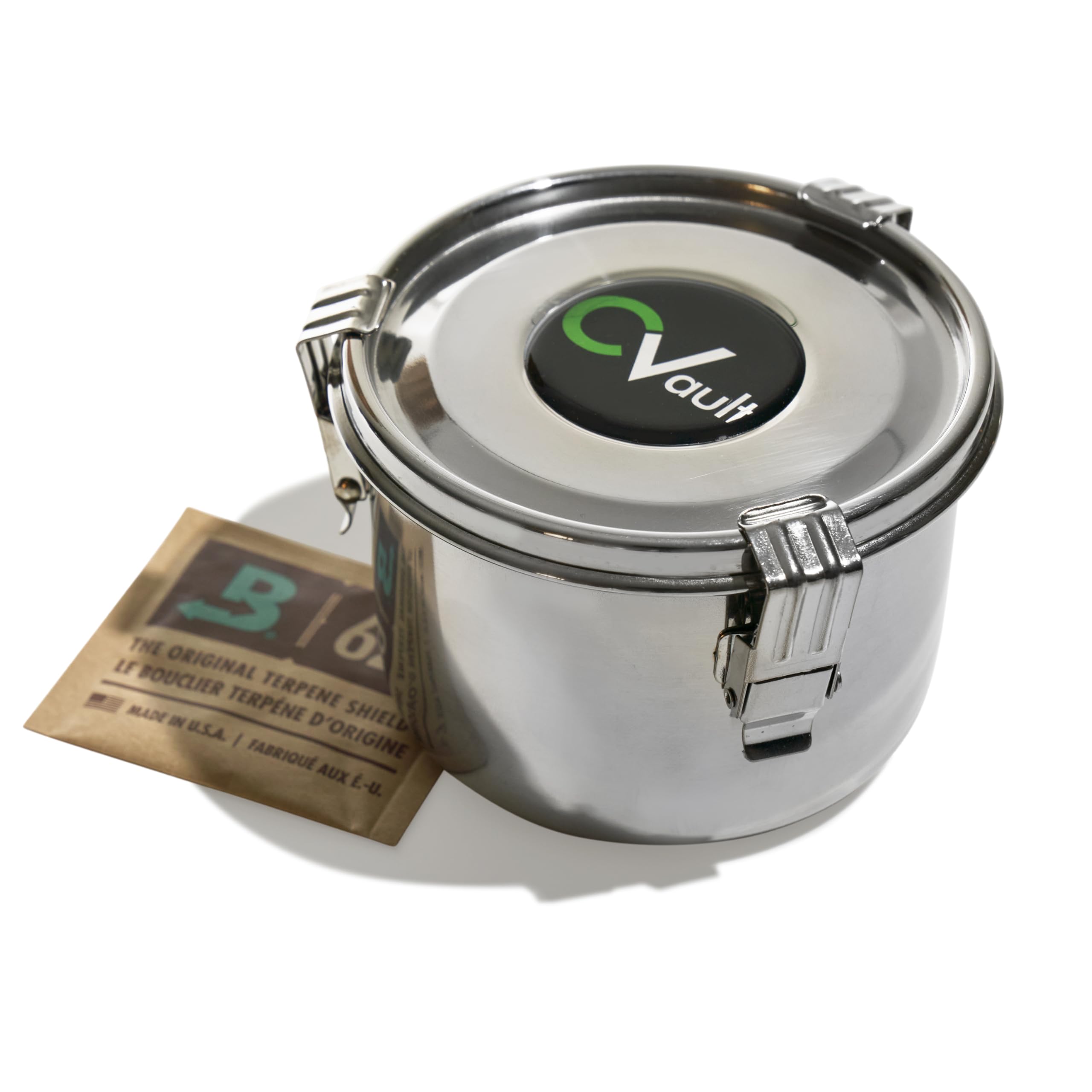 CVAULT medium 1 oz storage container with air-tight seal for fresh storage.