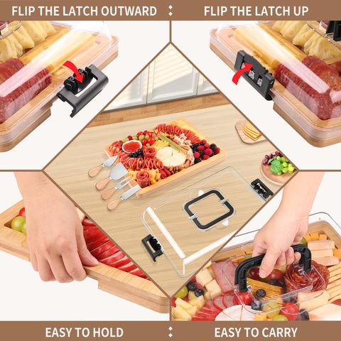 CAWIU board doubles as a cutting and serving surface for easy prep.
