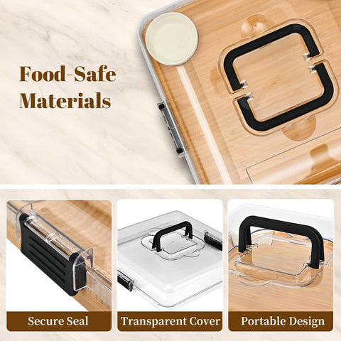 CAWIU Premium Charcuterie Board fruit tray highlights fresh fruit as a centerpiece.