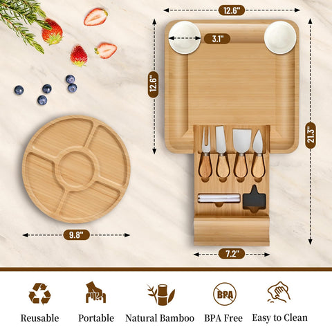 CAWIU Premium Charcuterie Board gift box makes a thoughtful wedding or housewarming gift.