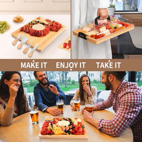 CAWIU board shows 6-compartment layout to separate bites neatly.