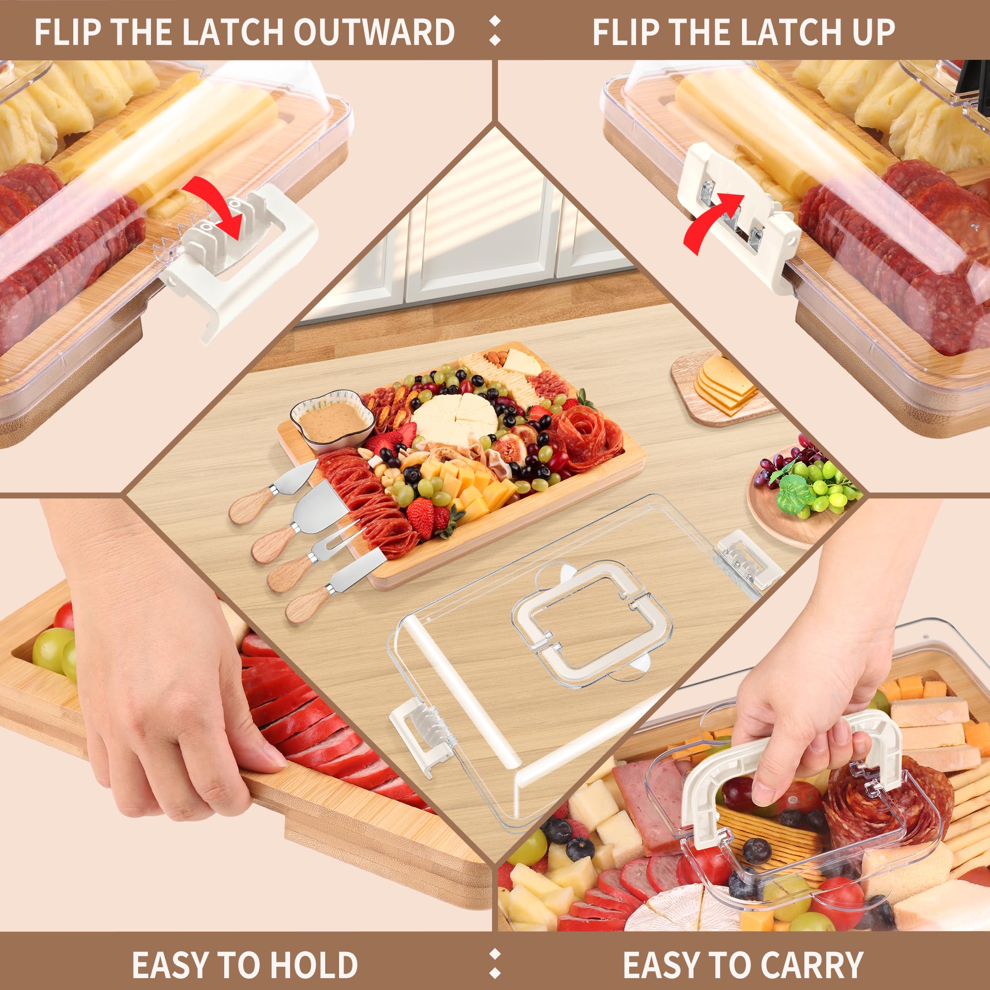 CAWIU white bamboo board with dual surfaces for cutting and serving.