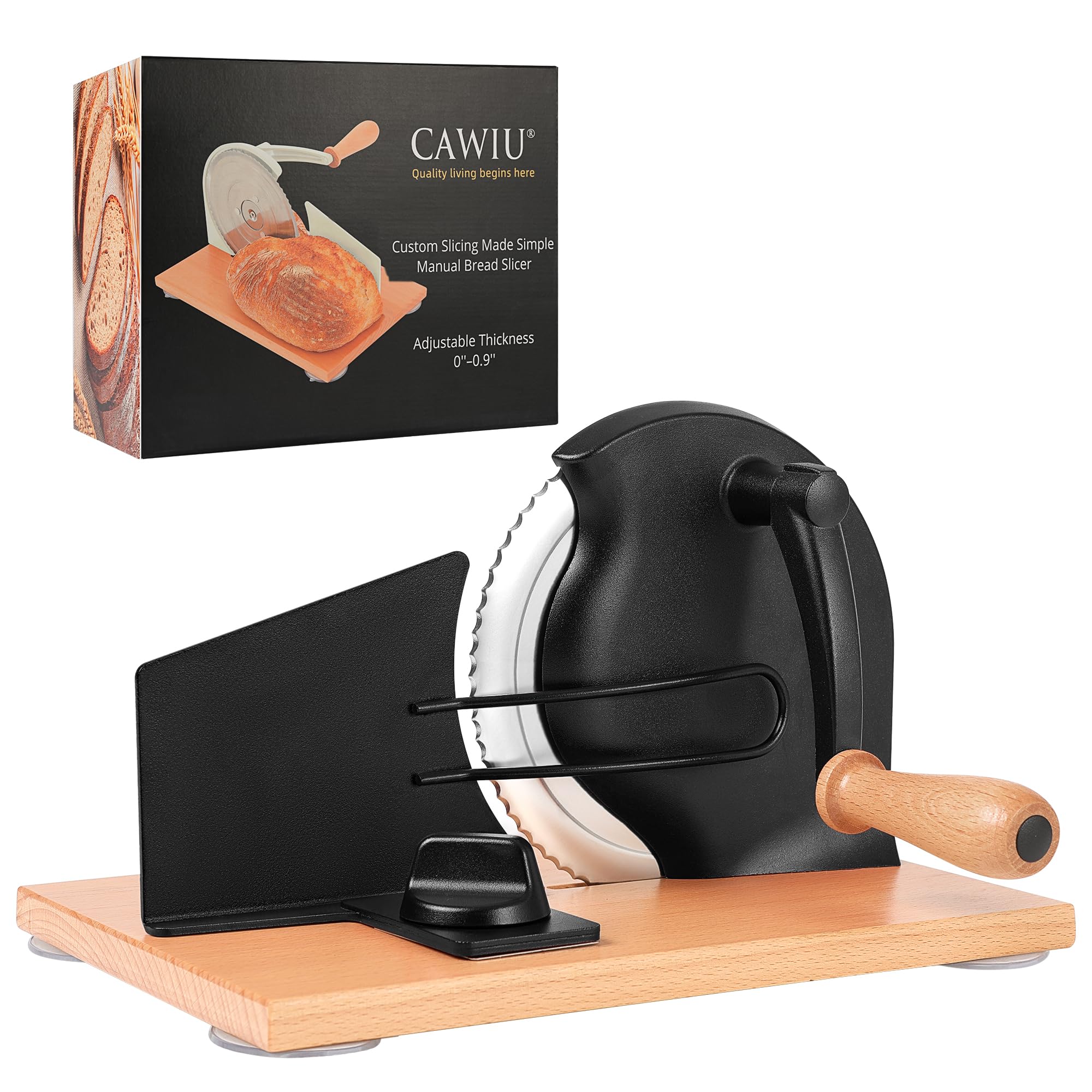 CAWIU bread slicer base with suction cups for stable slicing