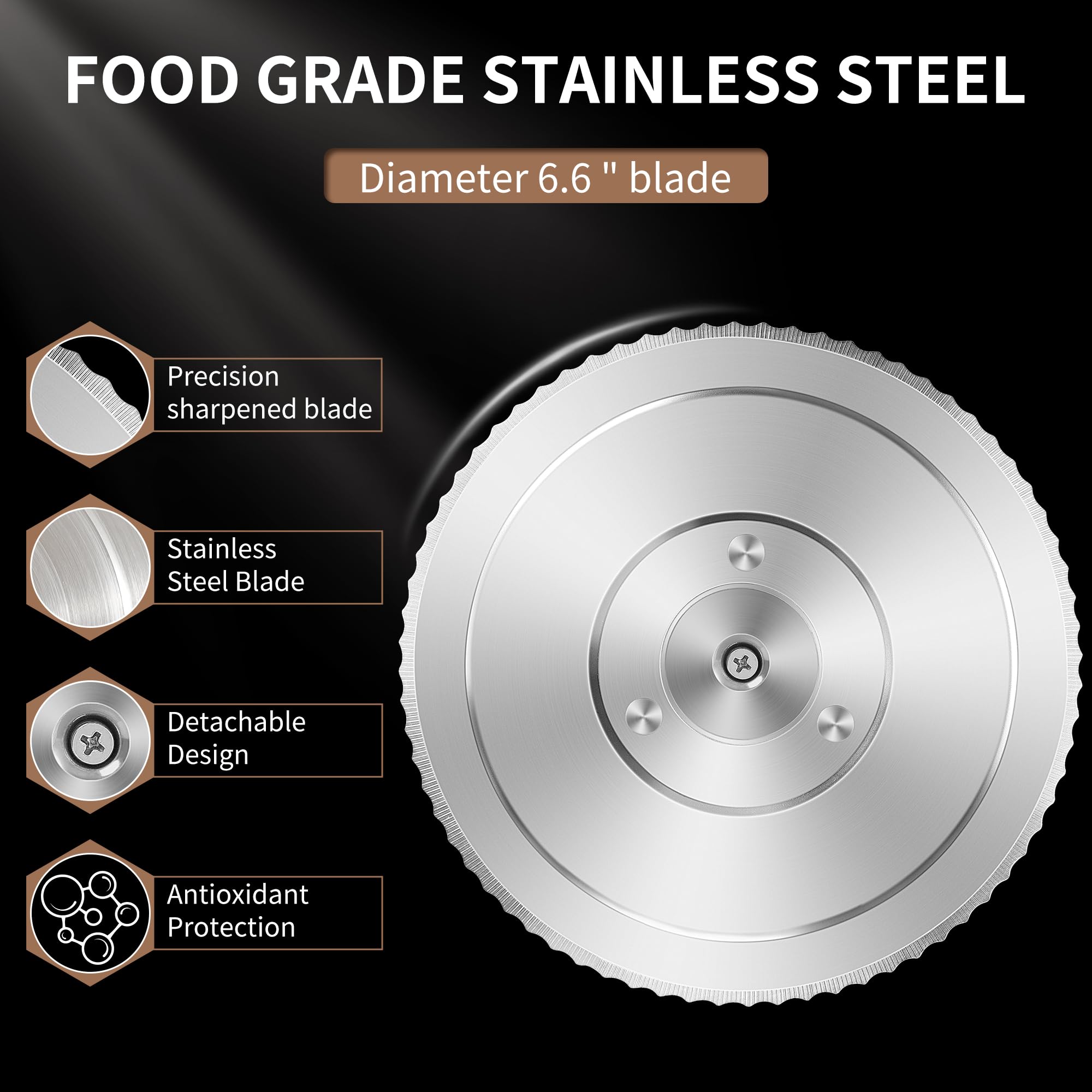CAWIU bread slicer hand crank in action for controlled slices