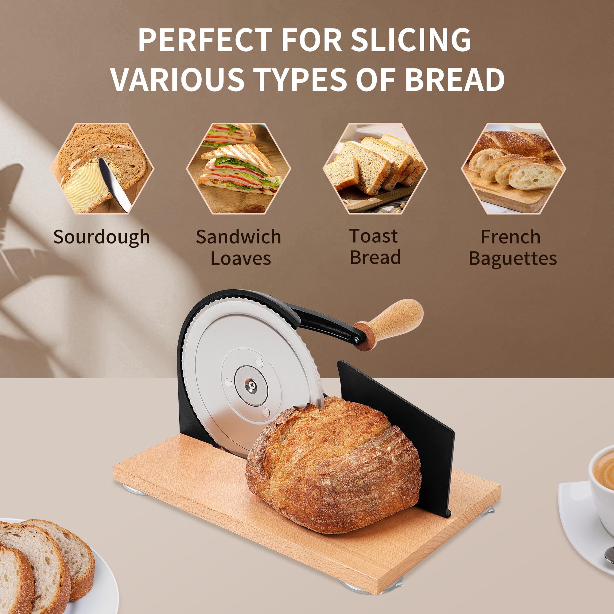 CAWIU bread slicer protective cover keeps hands safe