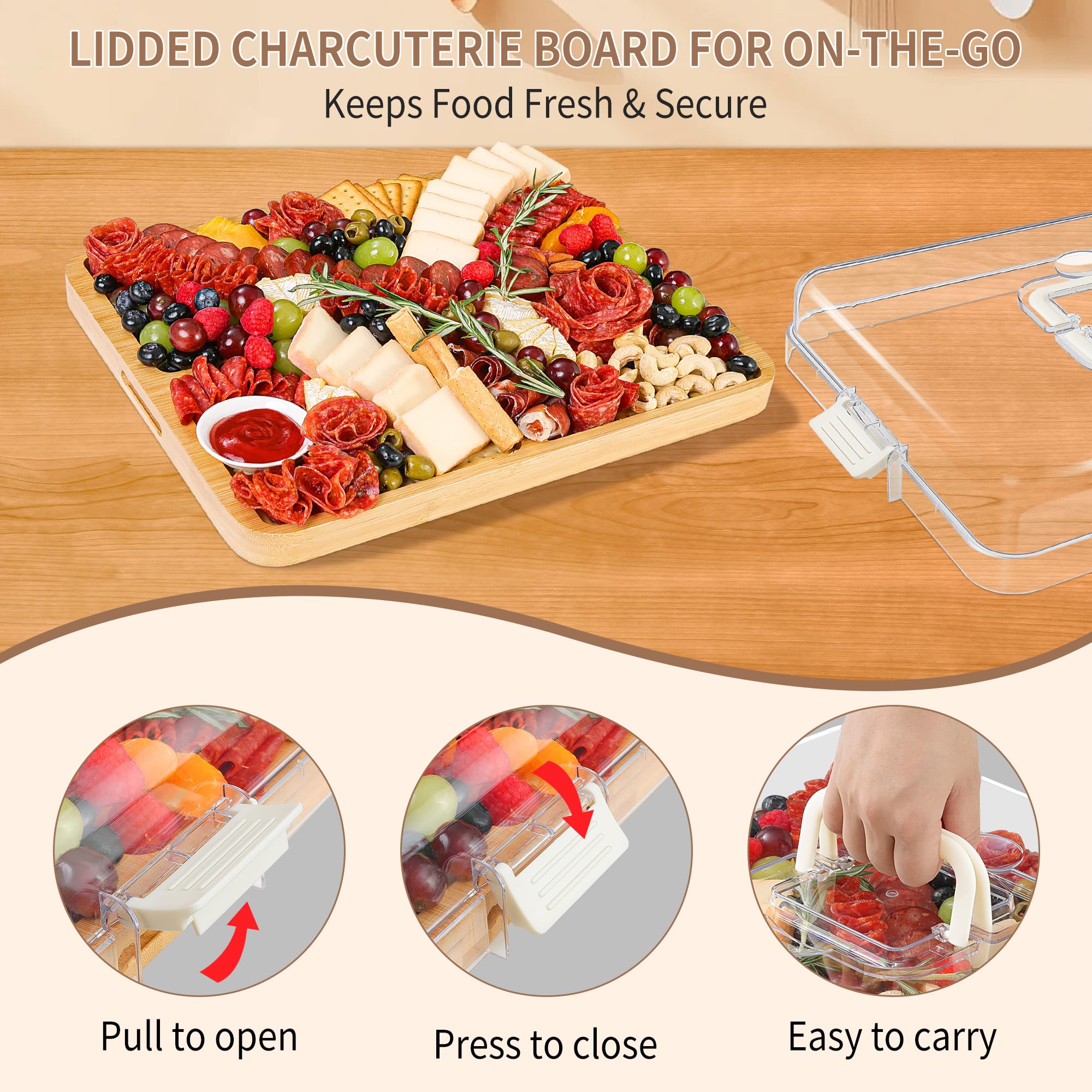 CAWIU dual-use board shows cutting and serving sides for versatile prep.