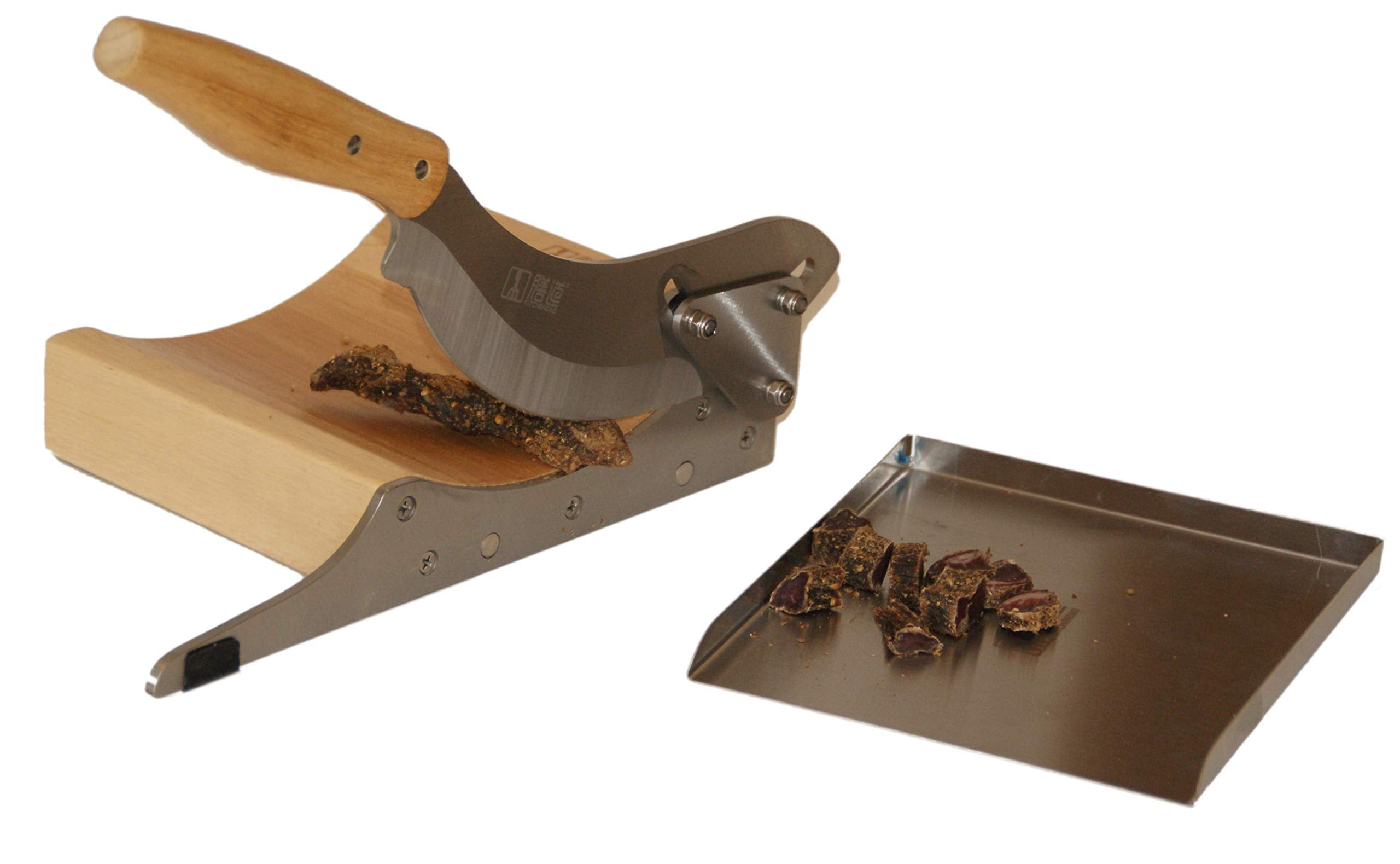 Cawoods Radiused Biltong Slicer blade close-up for precise, even slices