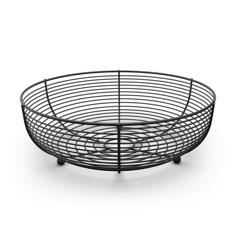 CAXXA countertop fruit bowl in matte black displays fresh fruit neatly for quick access.