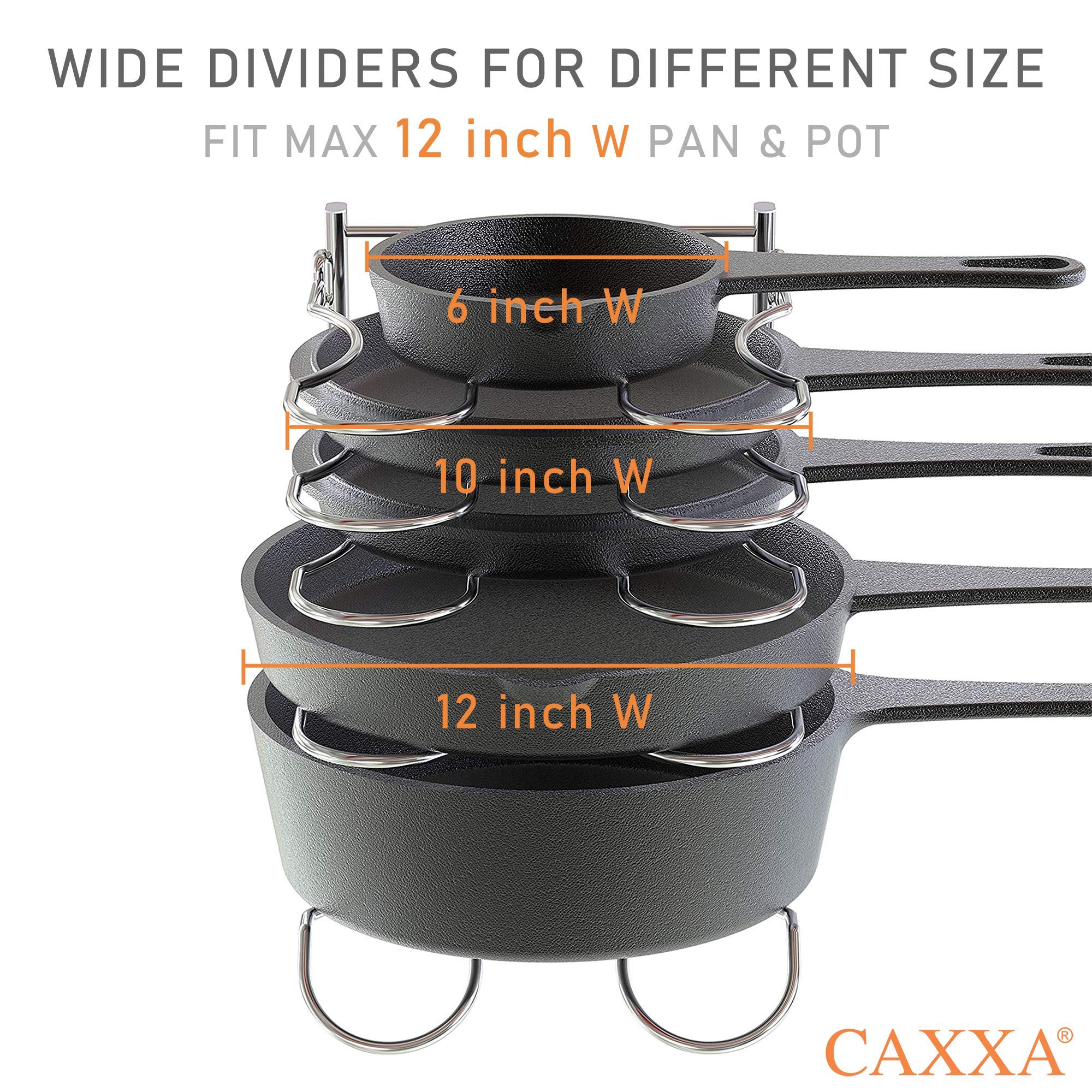 CAXXA kitchen cabinet organizer chrome finish adds sleek storage in any kitchen.