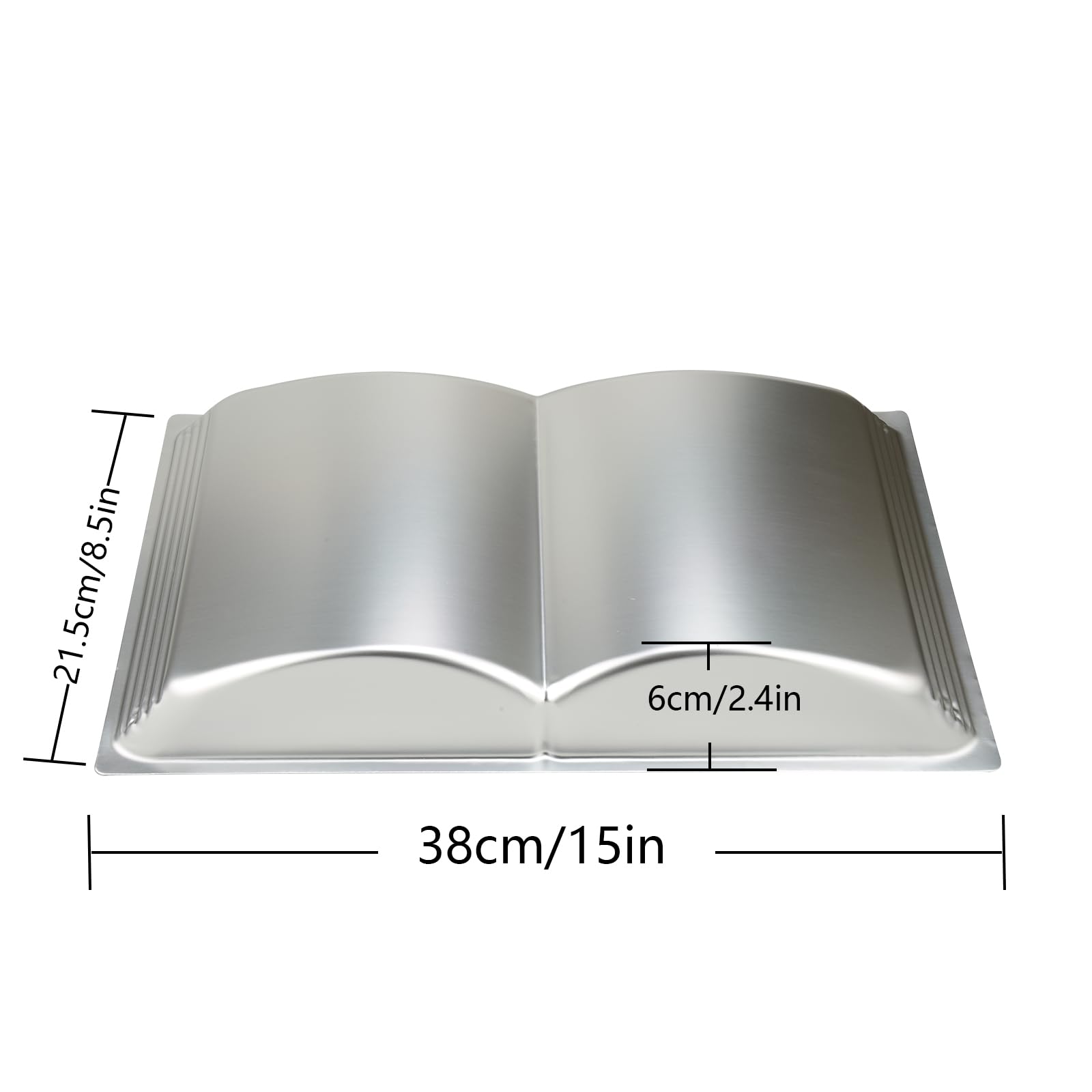 Cayanmydery book-shaped cake pan side angle shows depth and shape