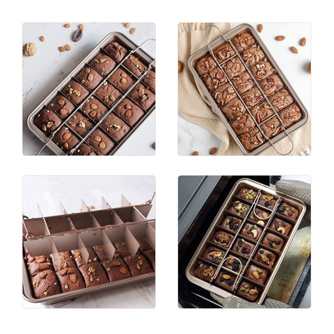 Cayanmydery brownie pan detachable divider for versatile baking