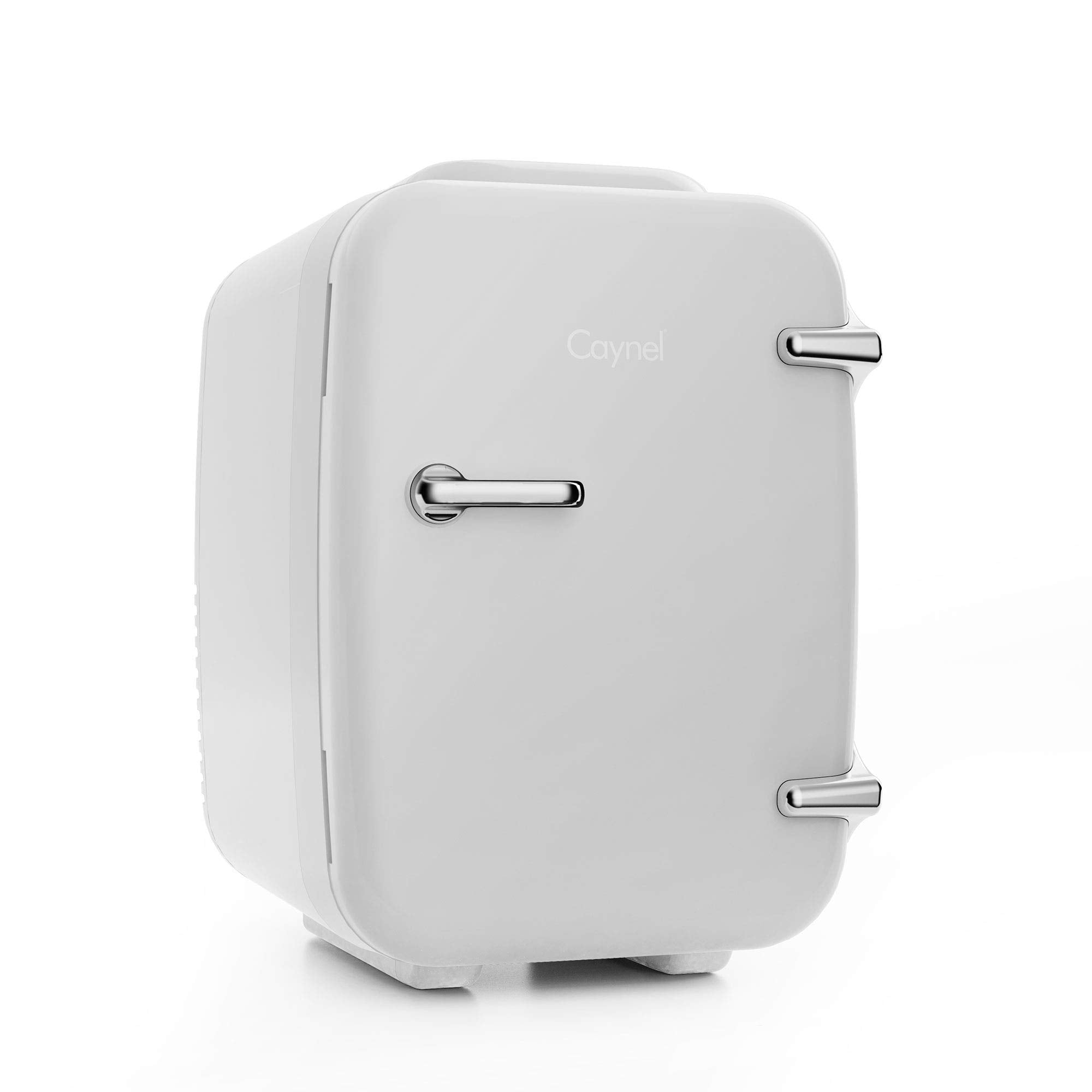CAYNEL Mini Fridge front view shows compact portability for home and travel.