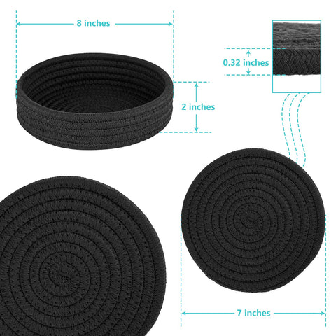 Cazzon Trivets cotton storage basket included for organized small items.