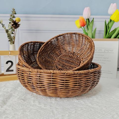 CBAOCBKVH basket set on a dining table for bread and snacks display