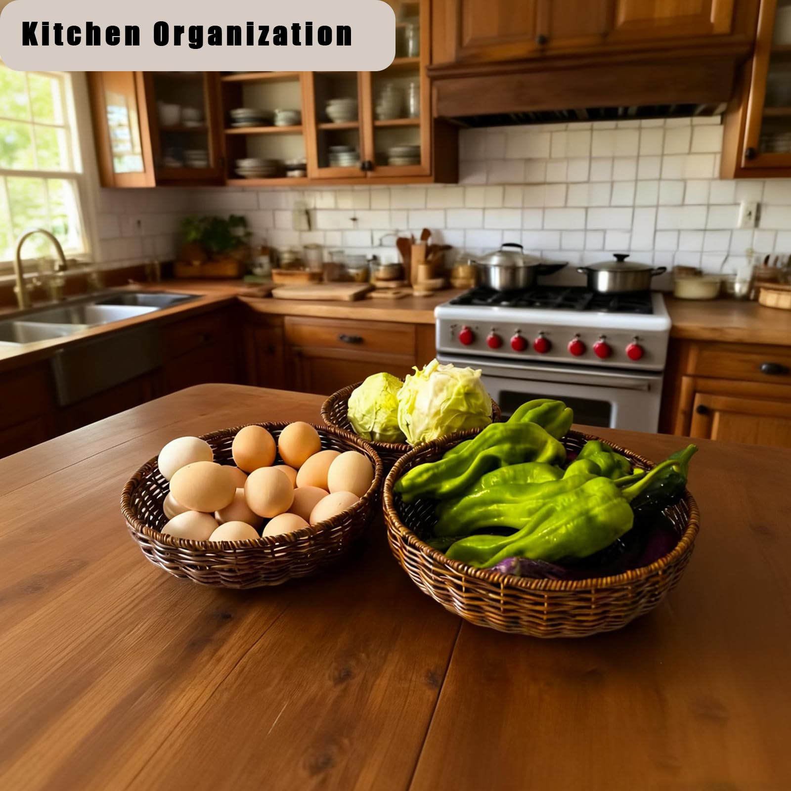 CBAOCBKVH baskets organizing vegetables in the kitchen