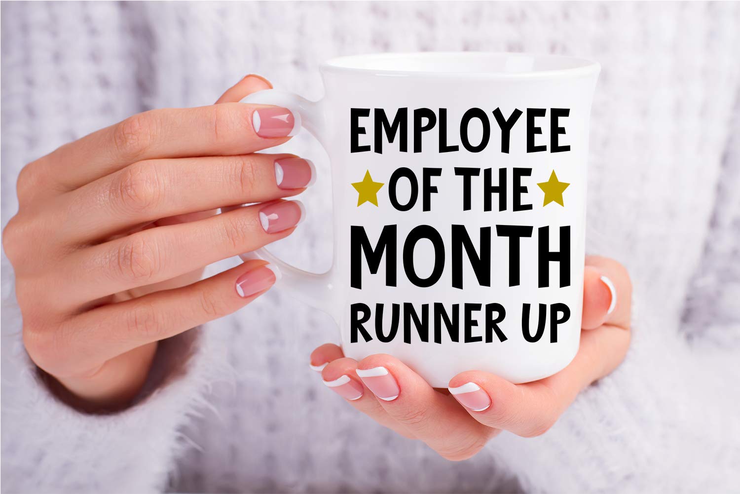 CBTwear Employee Month Runner Up mug back view, doubles as a friendly desk conversation starter.