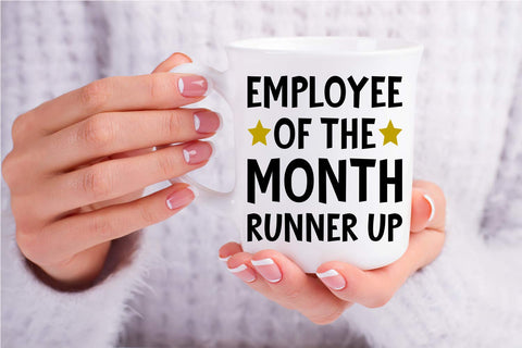 CBTwear Employee Month Runner Up mug back view, doubles as a friendly desk conversation starter.