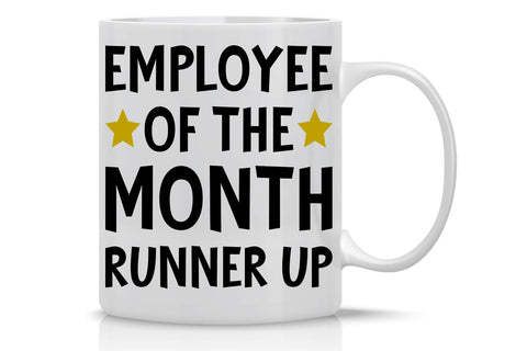CBTwear Employee Month Runner Up mug front view for daily office coffee.