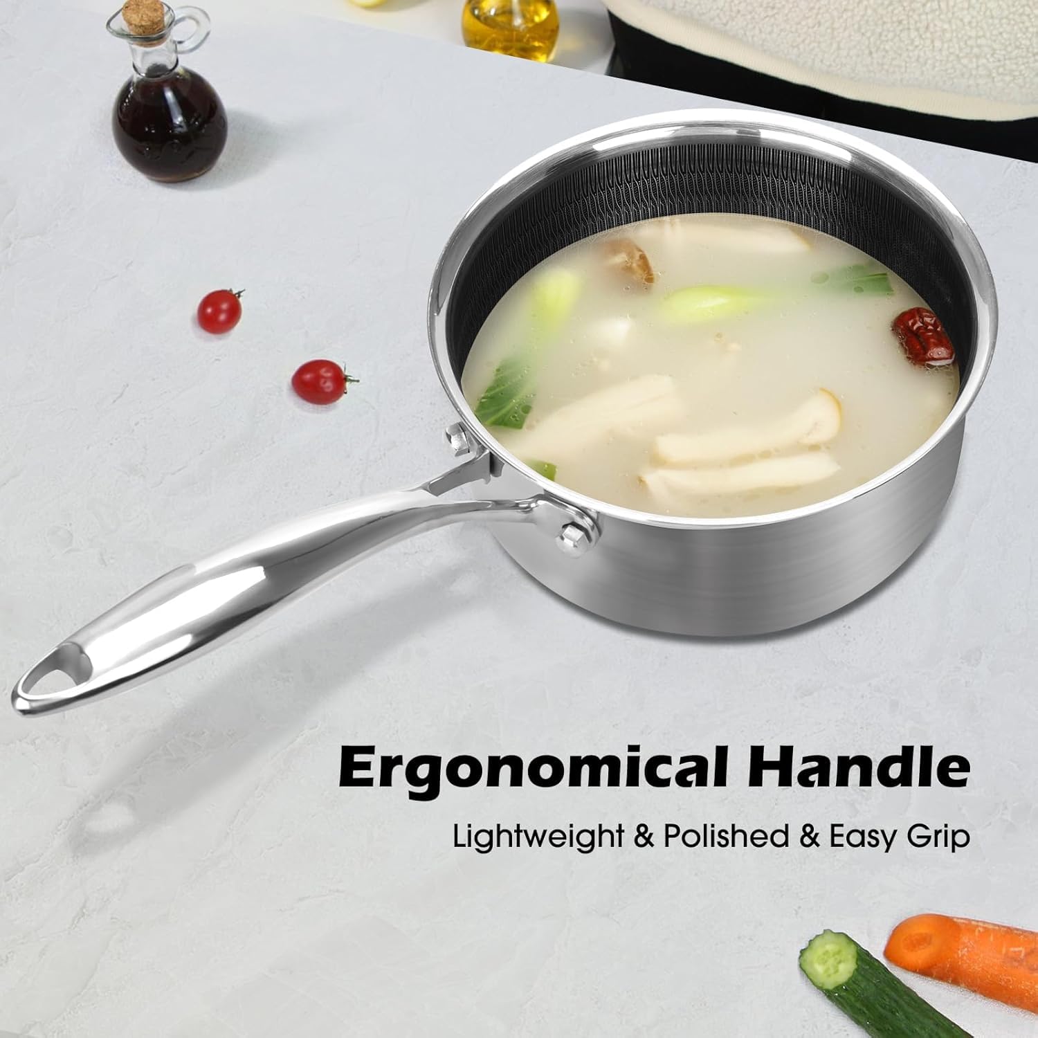 CBYJK 1QT saucepan serving milk, oats, or soups is ideal for baby food prep