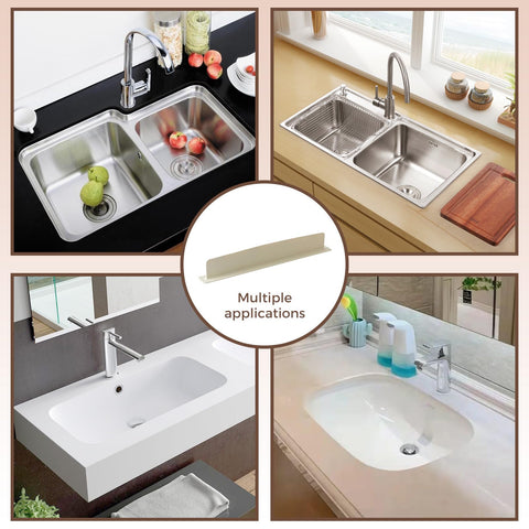 Flexible silicone seal adapts to a standard sink for reliable protection.