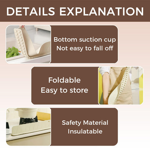Universal fit works with sinks up to 20 inches for versatile protection.