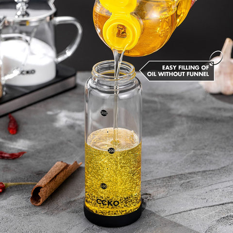 CCKO stainless steel auto-flip spout enables controlled pouring with fewer drips