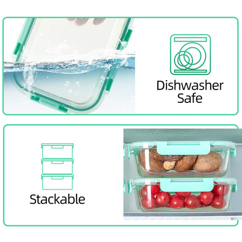 C CREST freezer-safe glass container ready for cold storage.