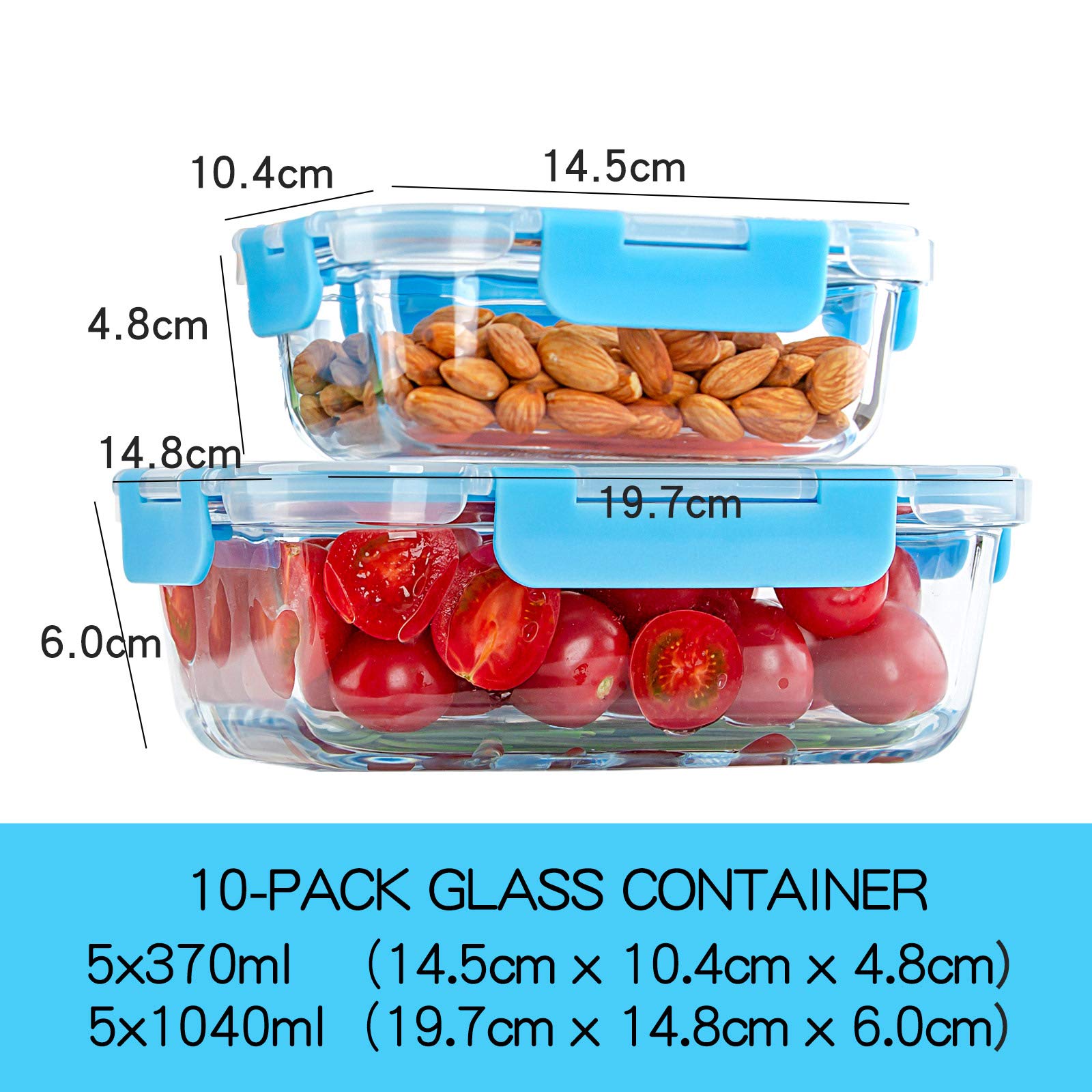 C CREST freezer safe glass containers keep meals fresh