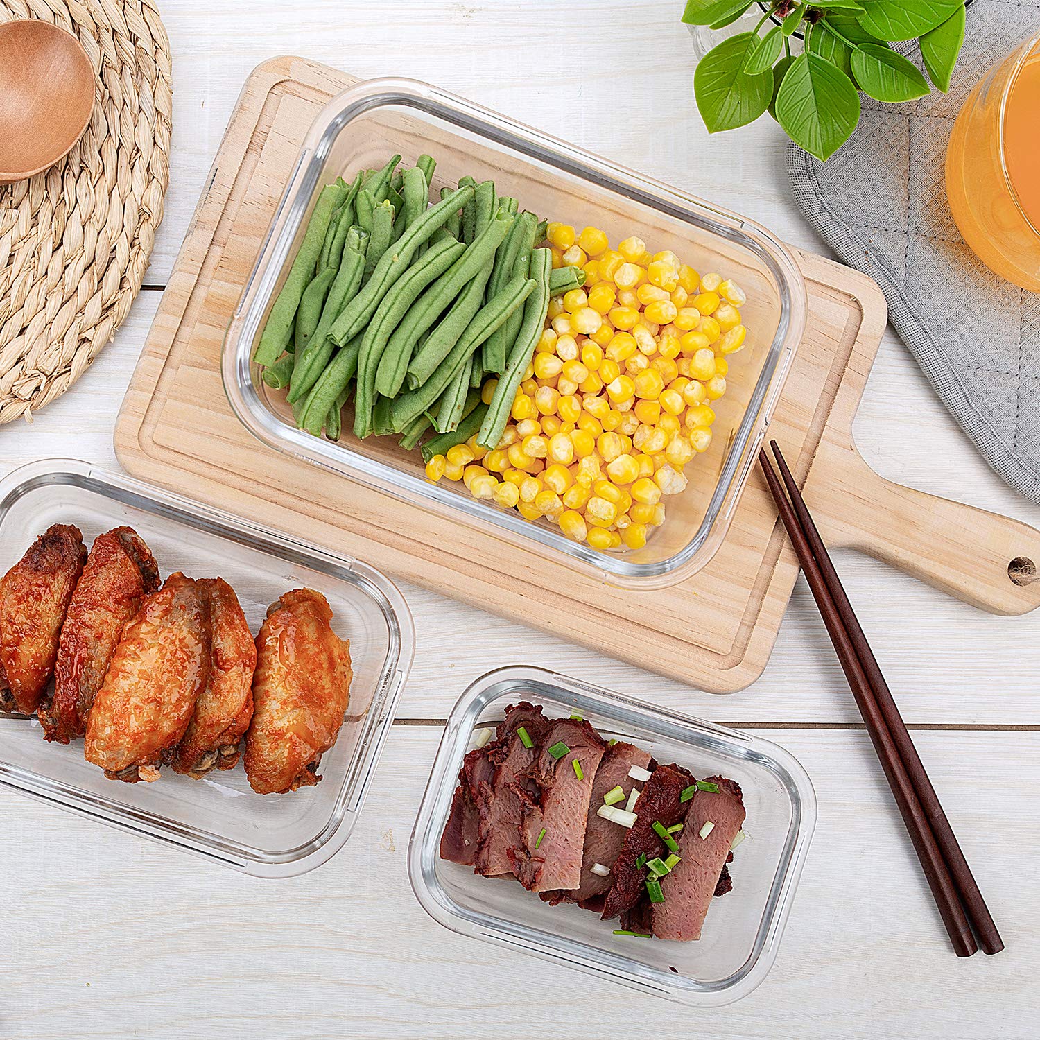 C CREST travel-ready glass containers for on-the-go meals