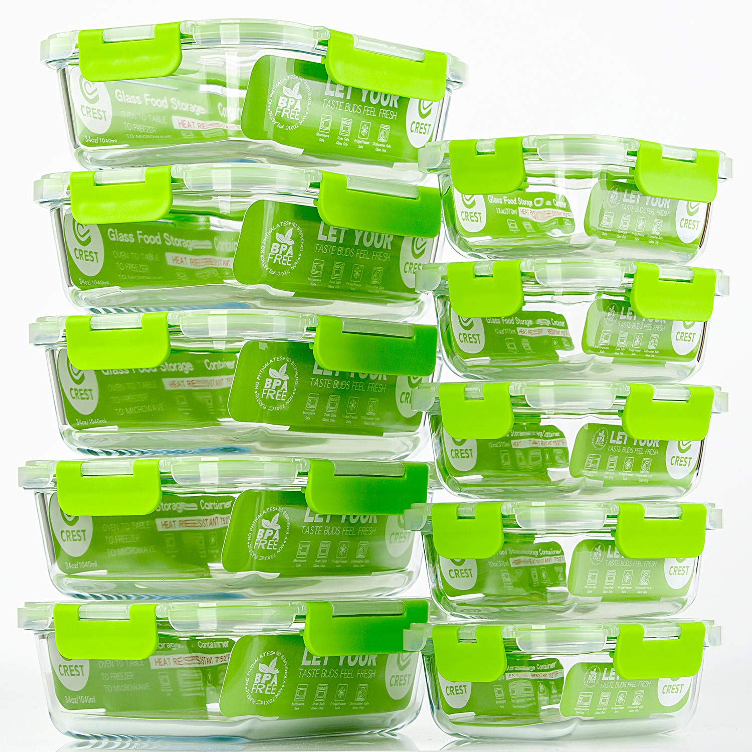 C CREST portable meal prep container set for on-the-go meals