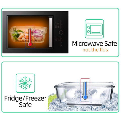 C CREST stackable glass containers save kitchen space when stored
