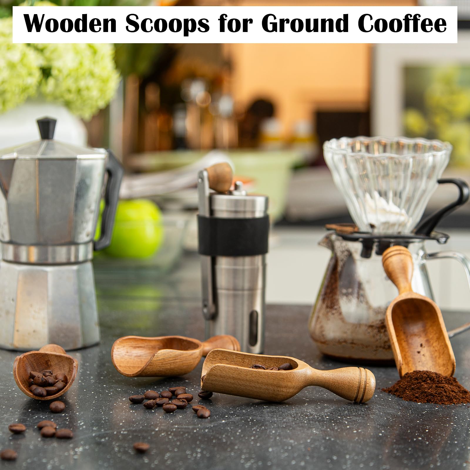 CDEHQFB flour scoop for canisters designed for tidy measuring.