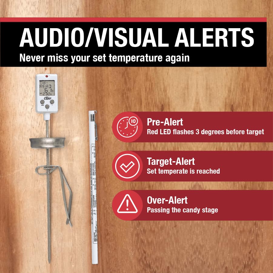 CDN Digital Candy Thermometer offers ±1.5°F accuracy for reliable readings