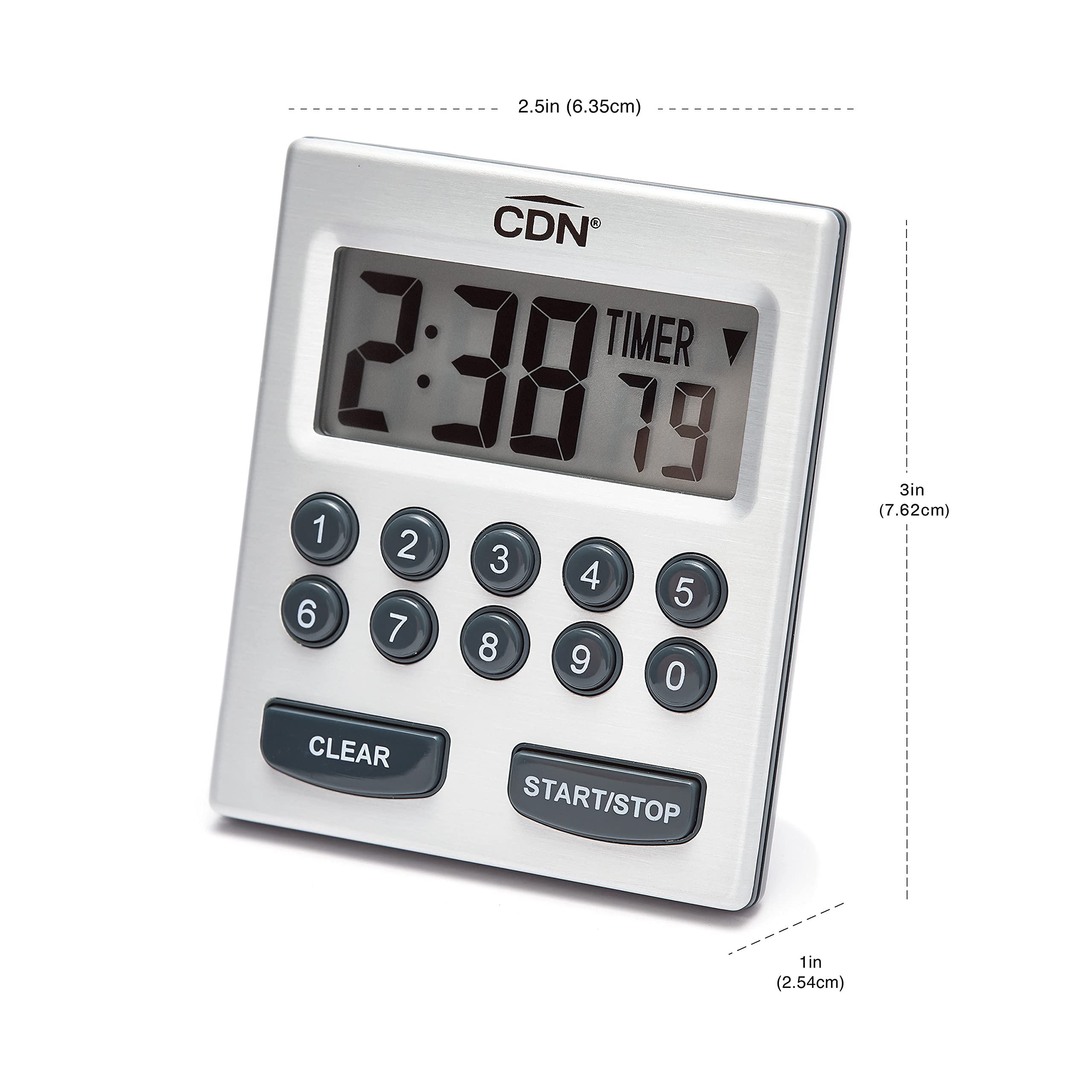 CDN Direct Entry 2-Alarm Timer clip belt option for portable timing