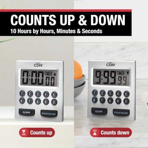 CDN Direct Entry 2-Alarm Timer keypad closeup showing direct entry for exact times