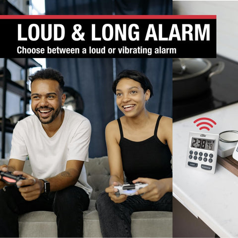 CDN Direct Entry 2-Alarm Timer stand configuration for on-counter use
