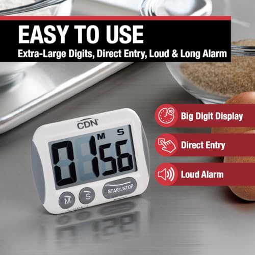 CDN Extra-Big Digit Timer emits a loud alarm for busy kitchens