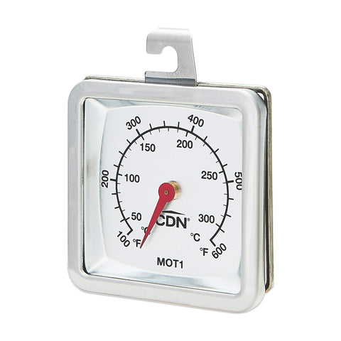 CDN MOT1 oven thermometer front view shows large dial for precise oven checks