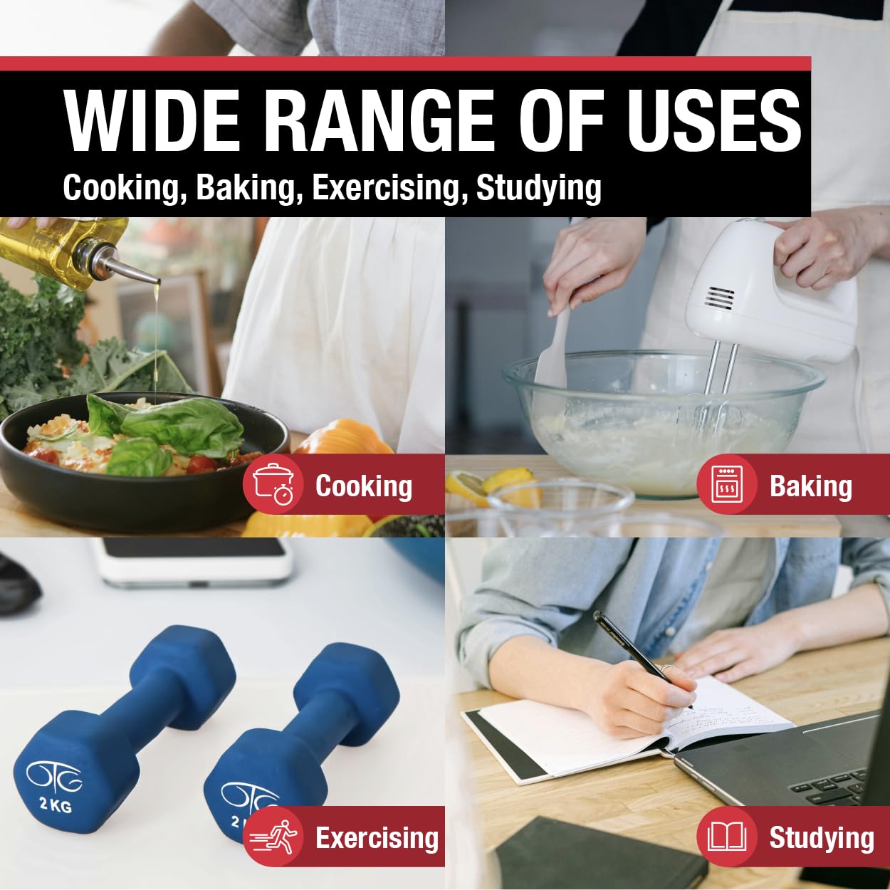 CDN TM8 count-up mode after alarm shows elapsed time.