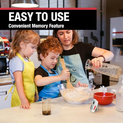 CDN TM8 magnet mount on a fridge for hands-free timing.