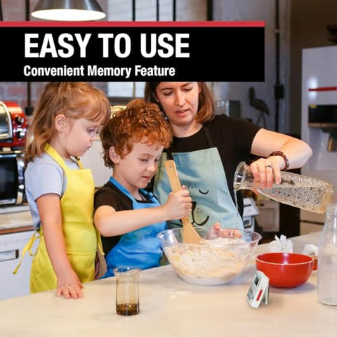 CDN TM8 magnet mount on a fridge for hands-free timing.