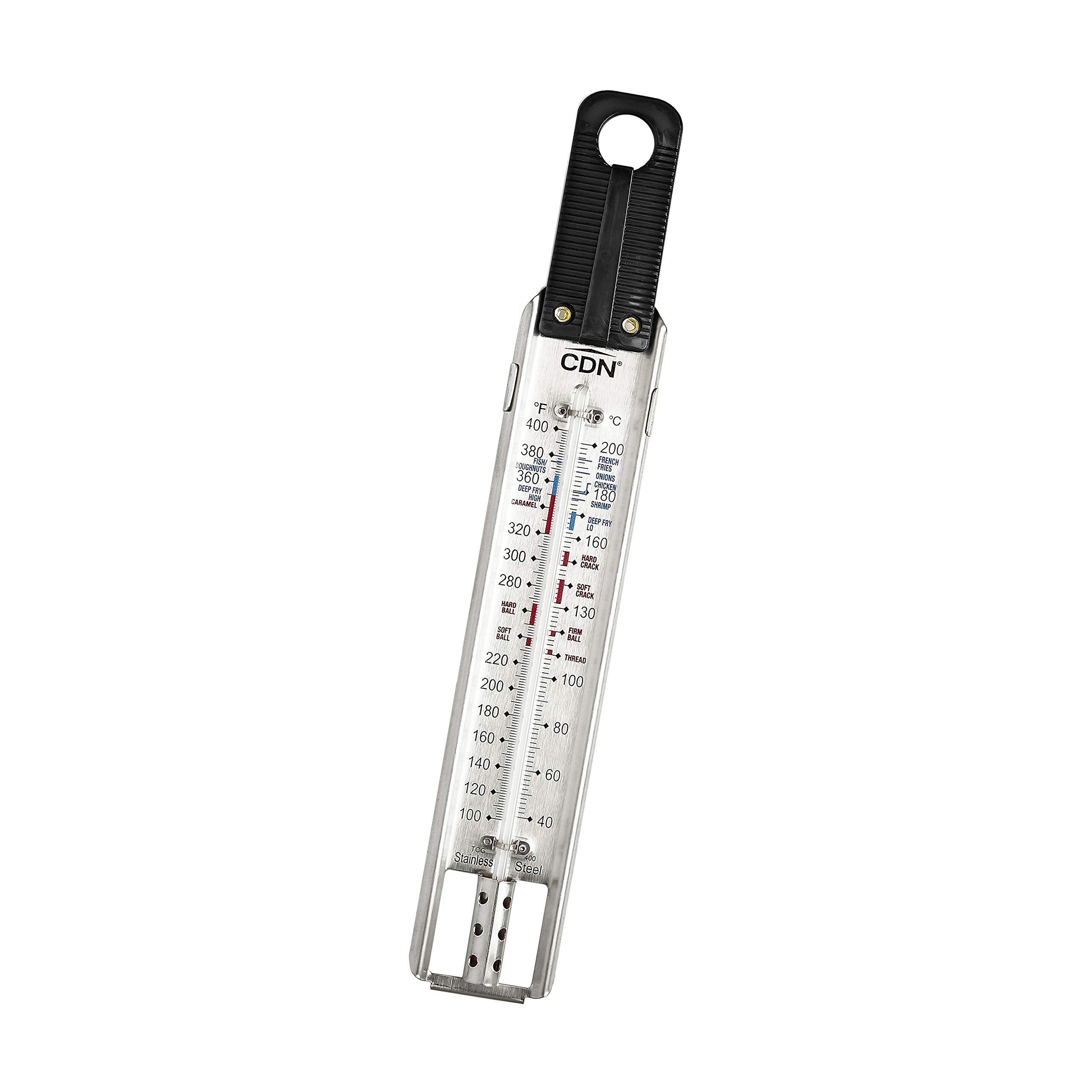 CDN TCG400 candy thermometer in pot for precise candy making