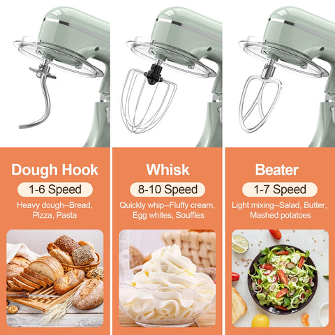 CEBORY stand mixer with beater for smooth batters.