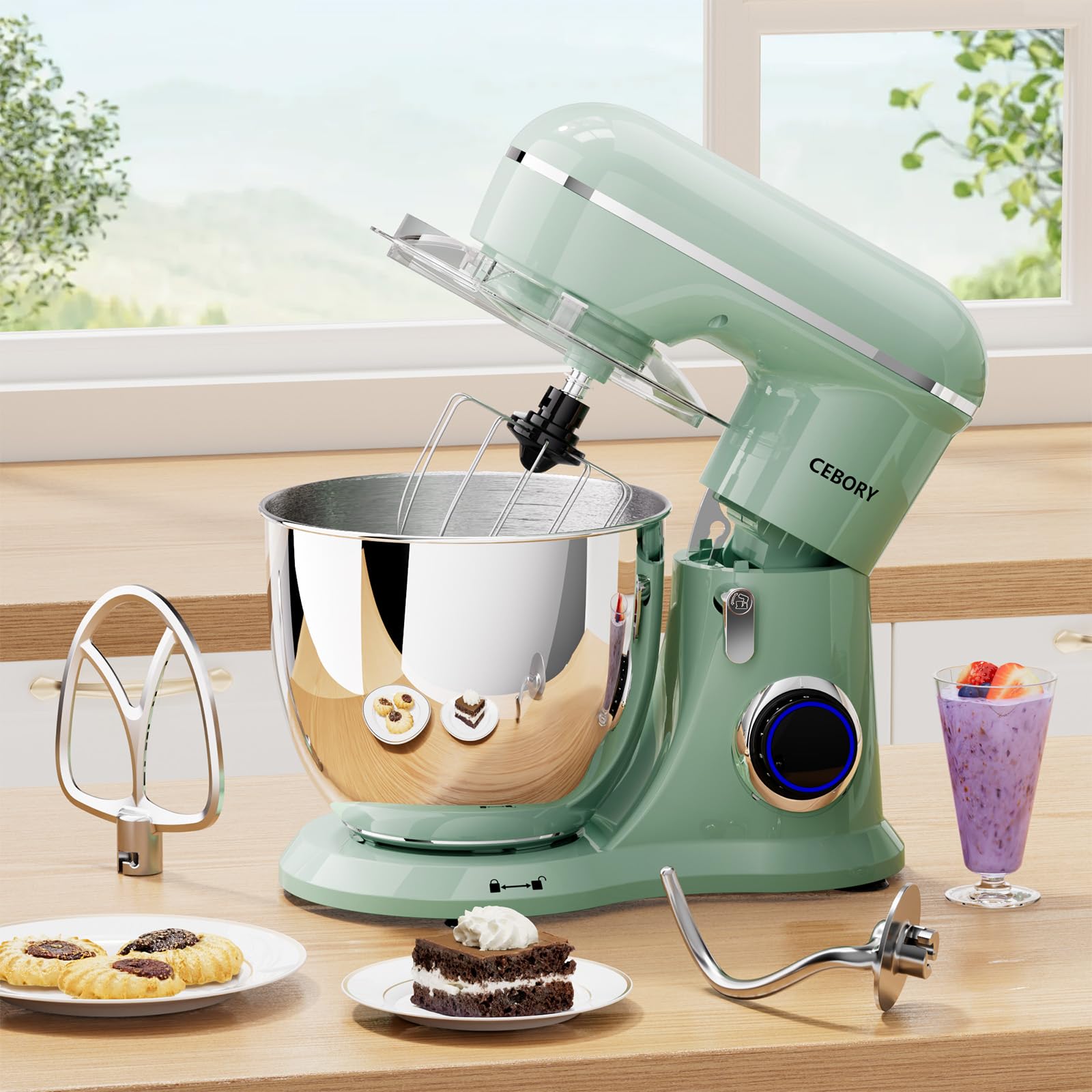 CEBORY detachable bowl demonstrates easy cleaning and quick attachment changes.
