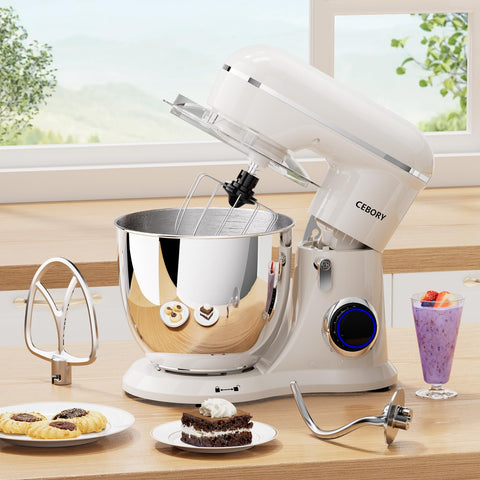 CEBORY stainless steel bowl and attachments resist wear and heat.