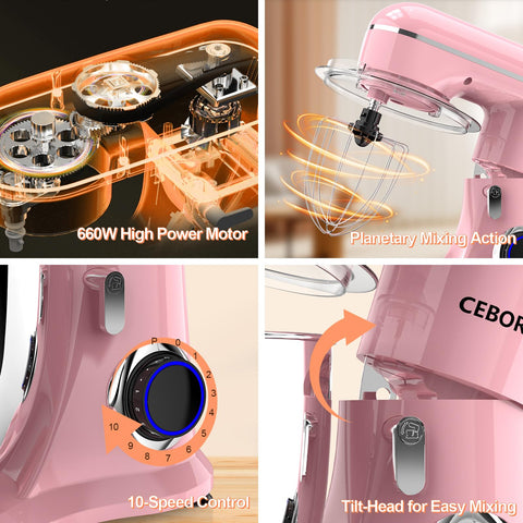 CEBORY tilt-head design showing easy access to add ingredients during cooking
