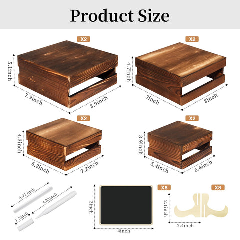 Cecnamt farmhouse wood stands add vintage charm to tables.